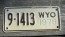 Wyoming Motorcycle License Plate 1978